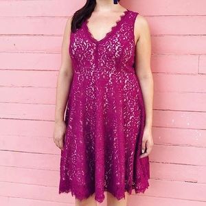 Cranberry lace dress